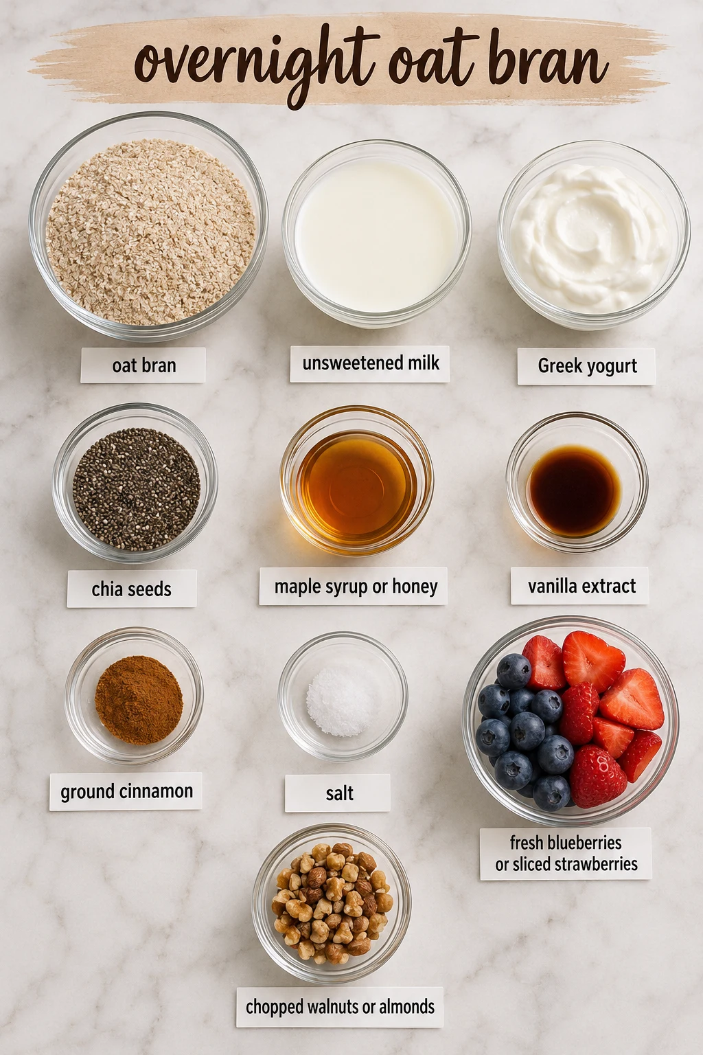 overnight oat bran ingredients