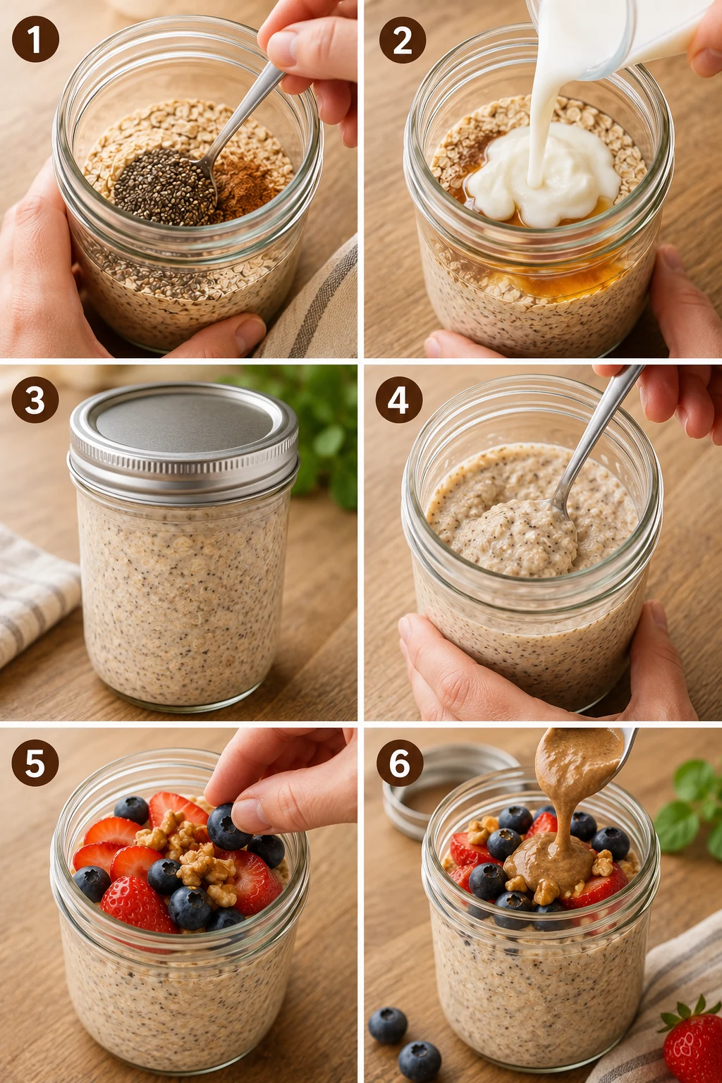 overnight oat bran step by step