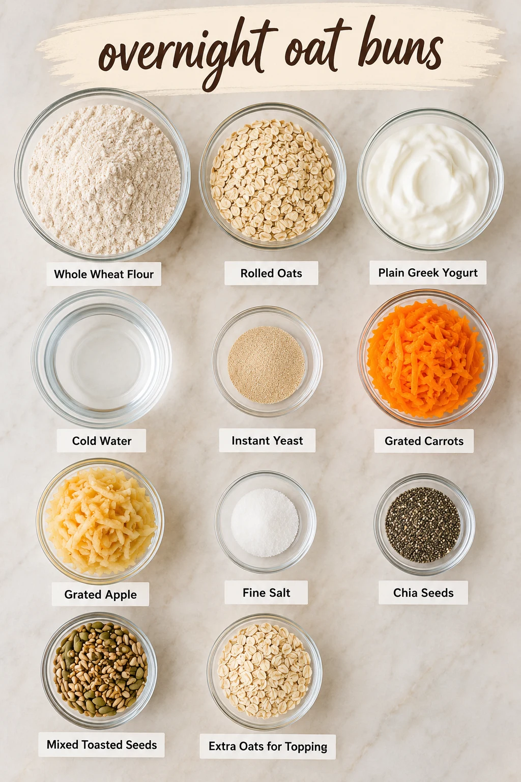 overnight oat buns ingredients overnight oat buns ingredients
