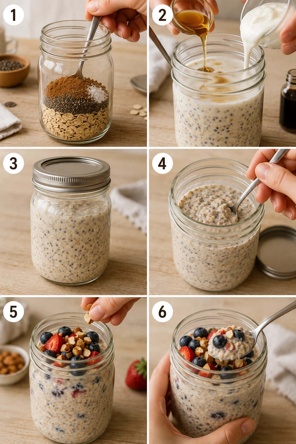 overnight oats in a jar step by step overnight oats in a jar step by step