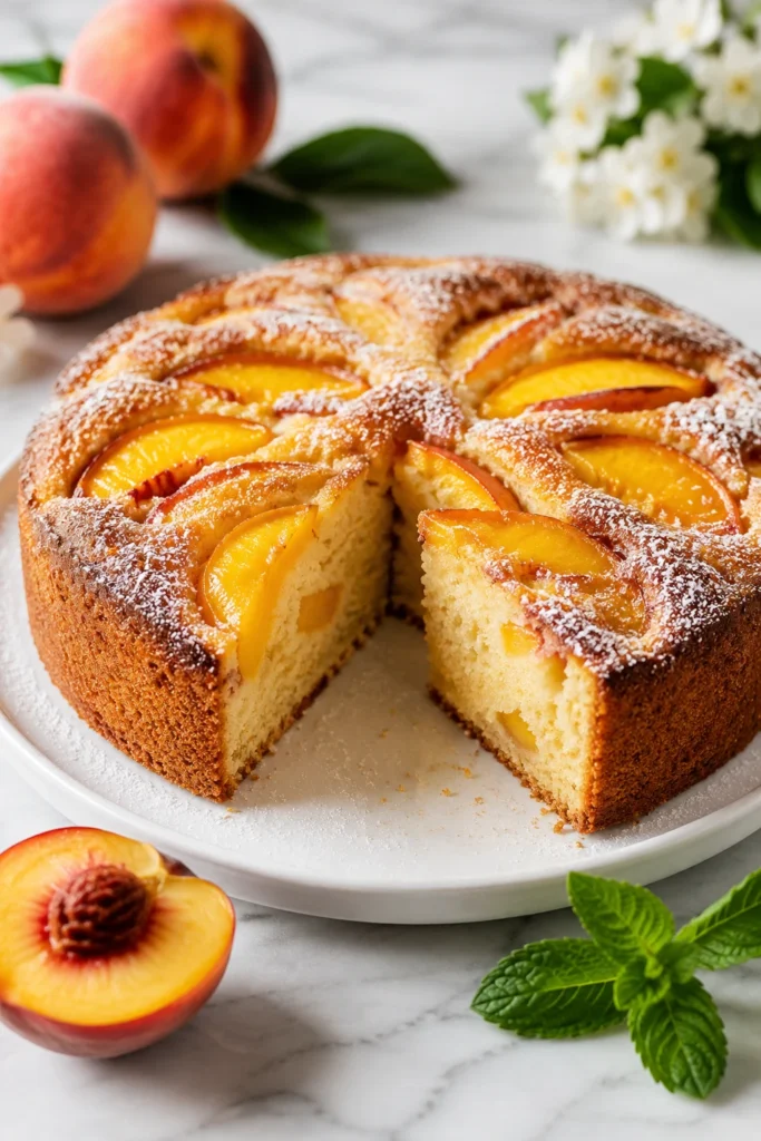 peach cake