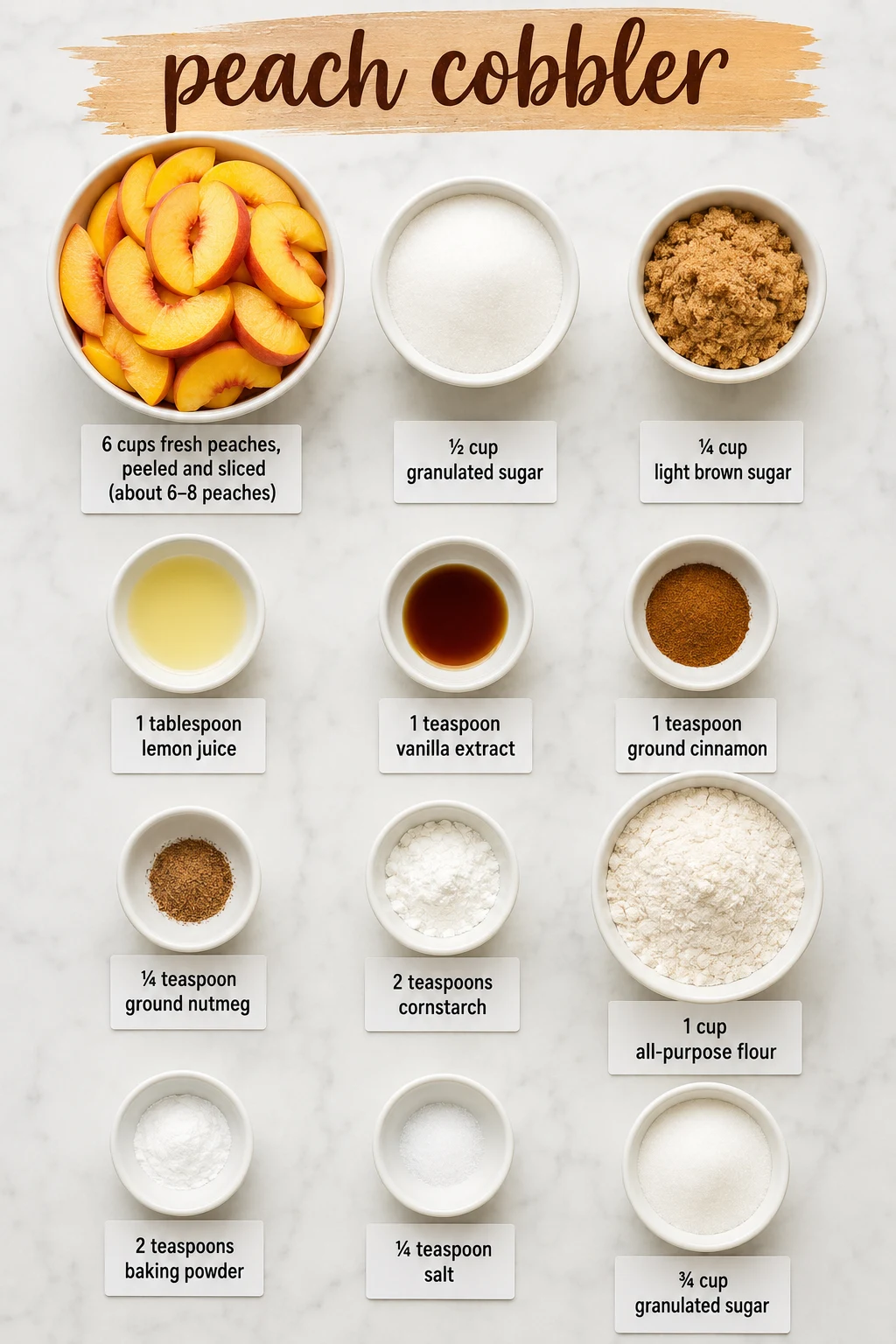 peach cobbler ingredients