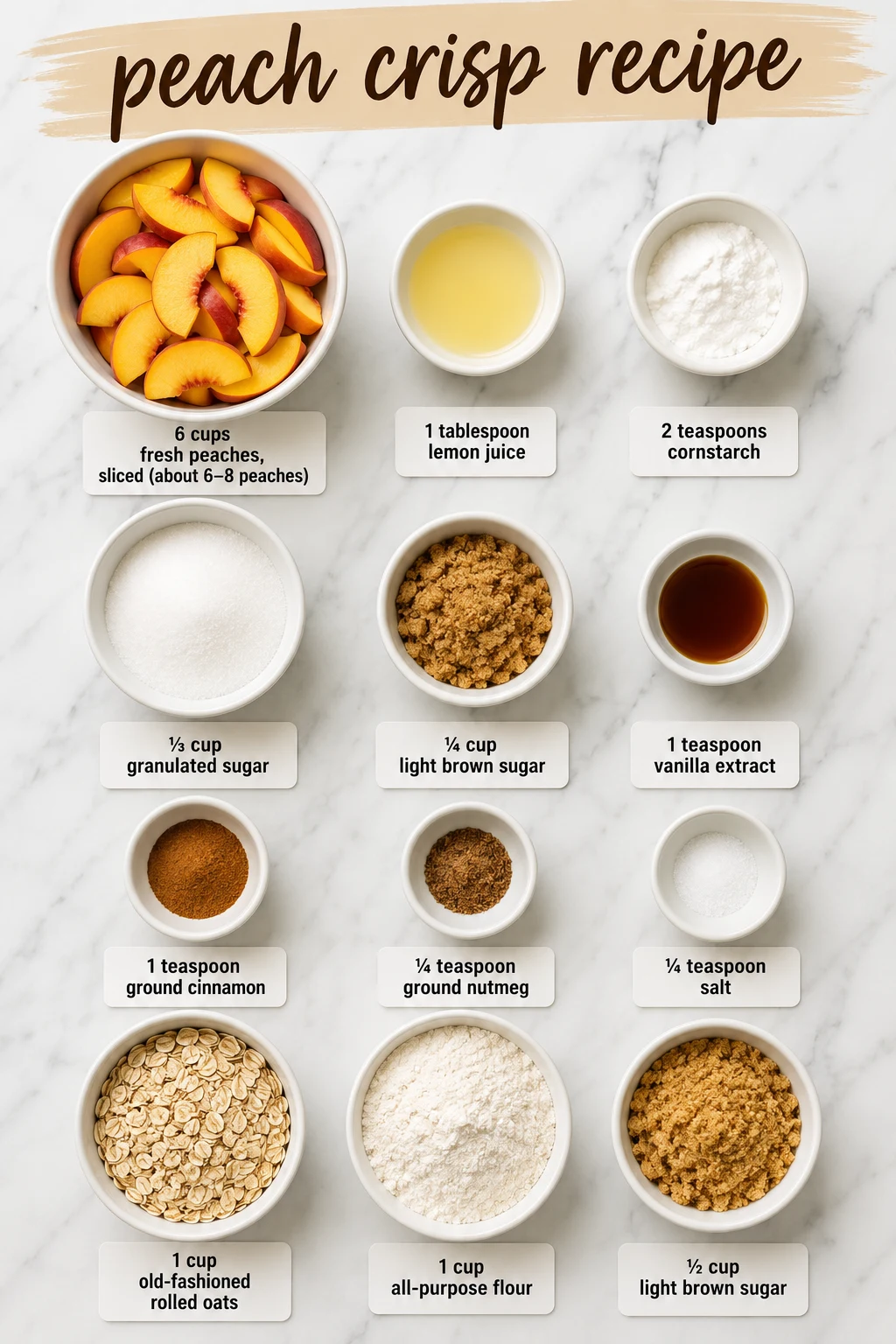 peach crisp recipe ingredients peach crisp recipe ingredients