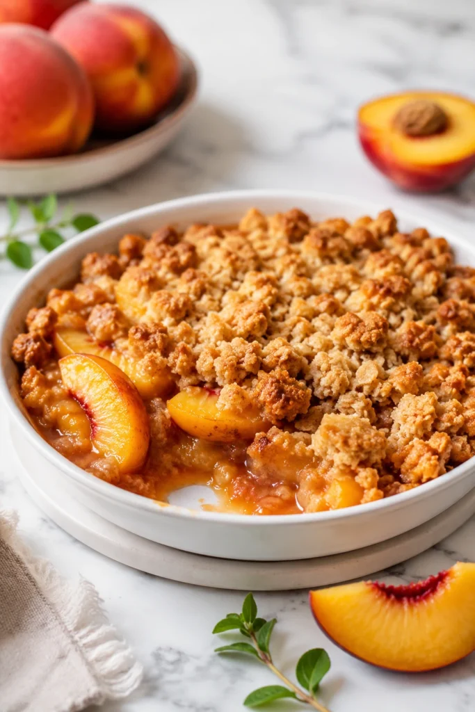 peach crumble