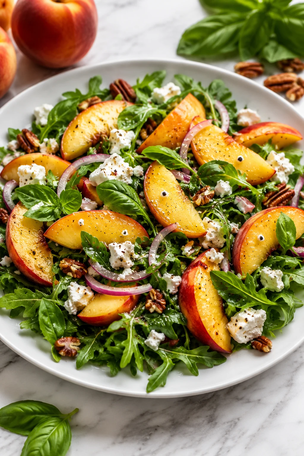 Peach salad recipe β easy step-by-step dish