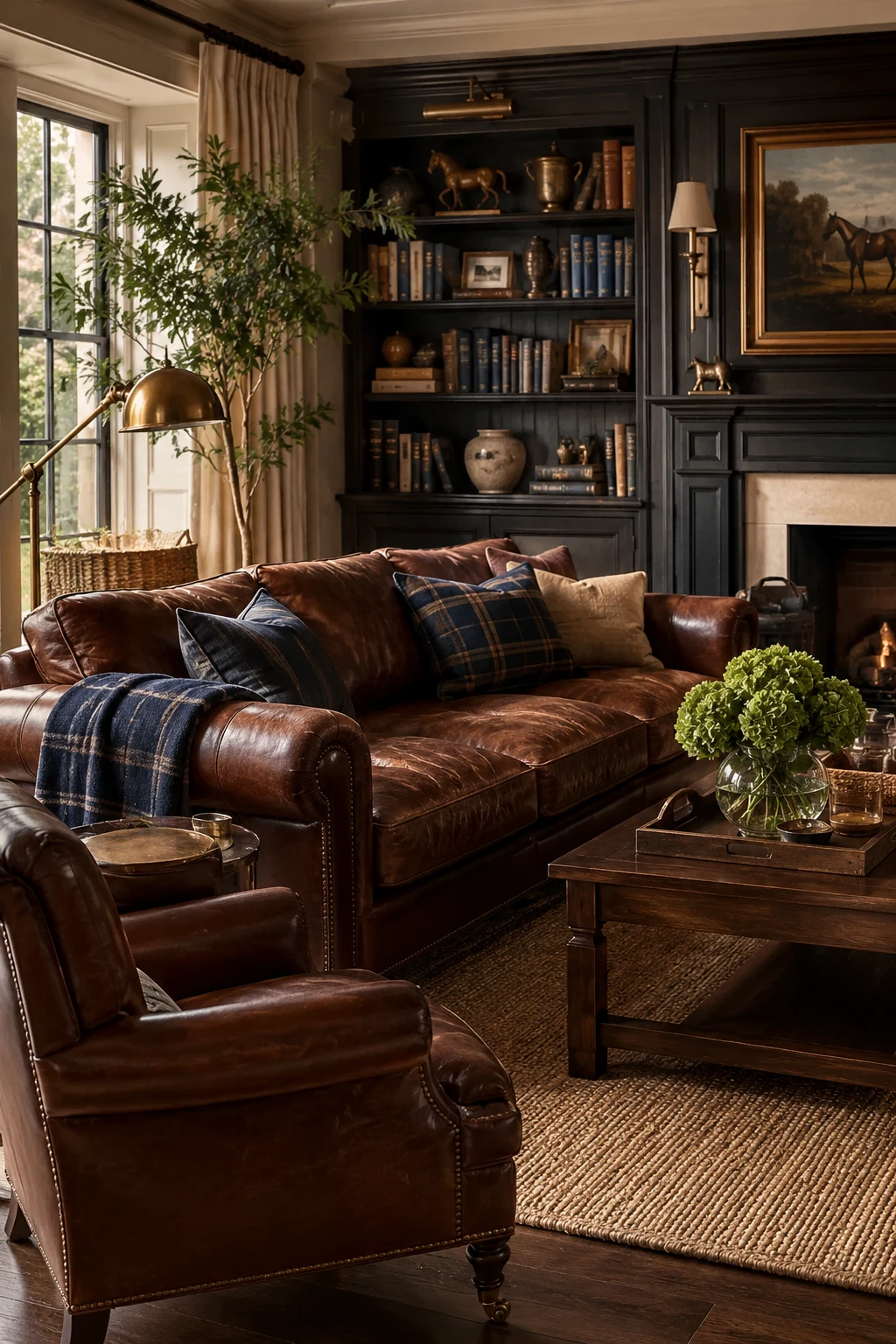 Ralph Lauren Living Room Inspiration Starts With Rich Leather Seating — ralph lauren living room inspiration