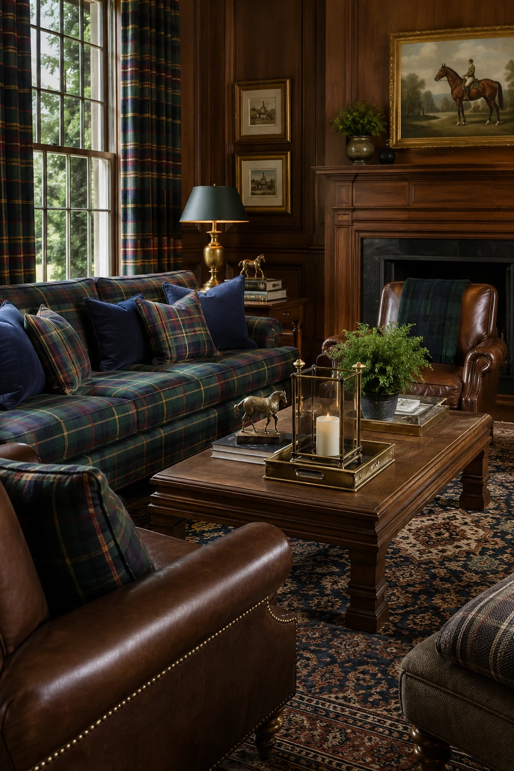 Ralph Lauren Living Room Inspiration Through Heritage Plaids and Timeless Patterns — ralph lauren living room inspiration