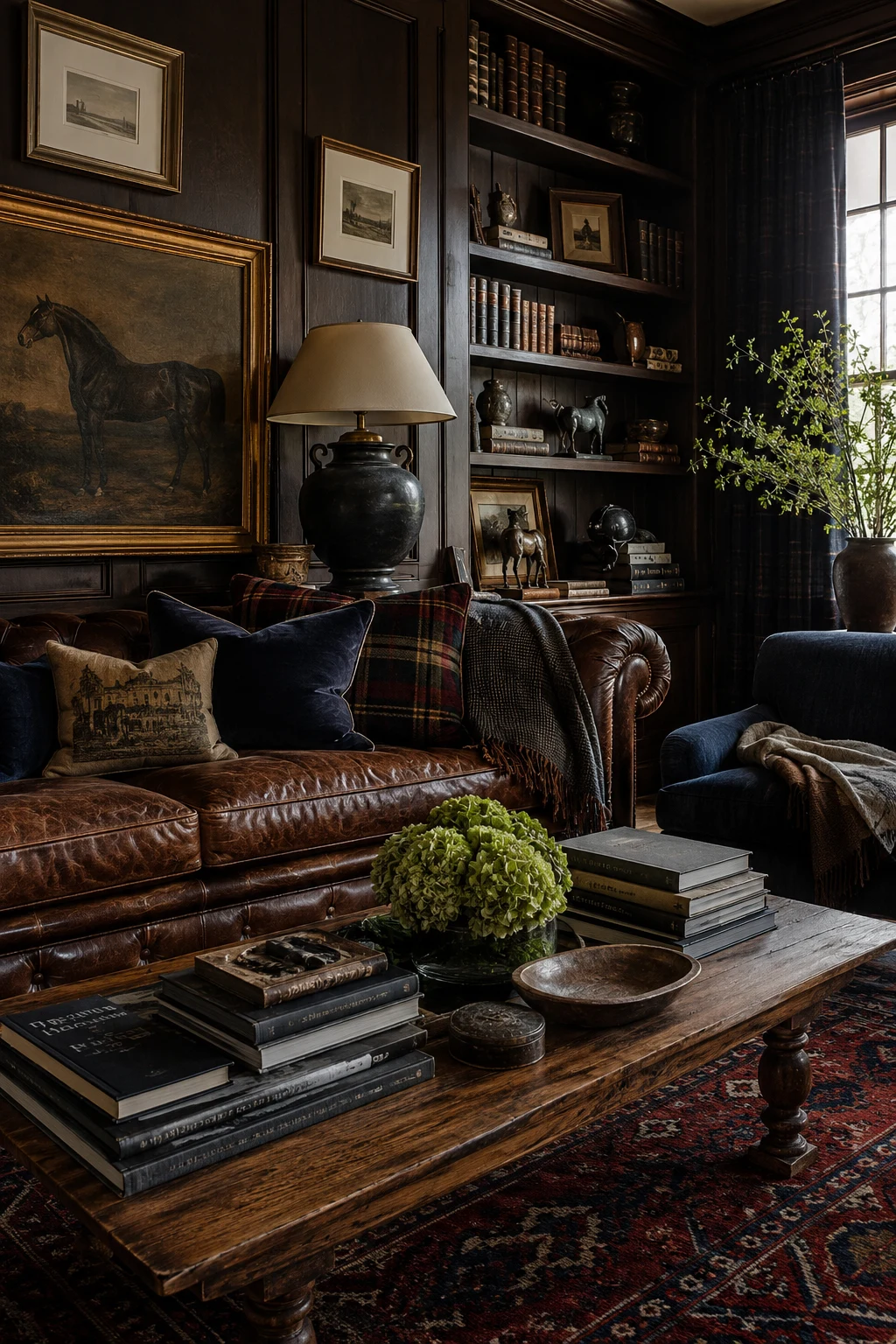 Style With Books, Art, and Personal Collections — ralph lauren living room inspiration