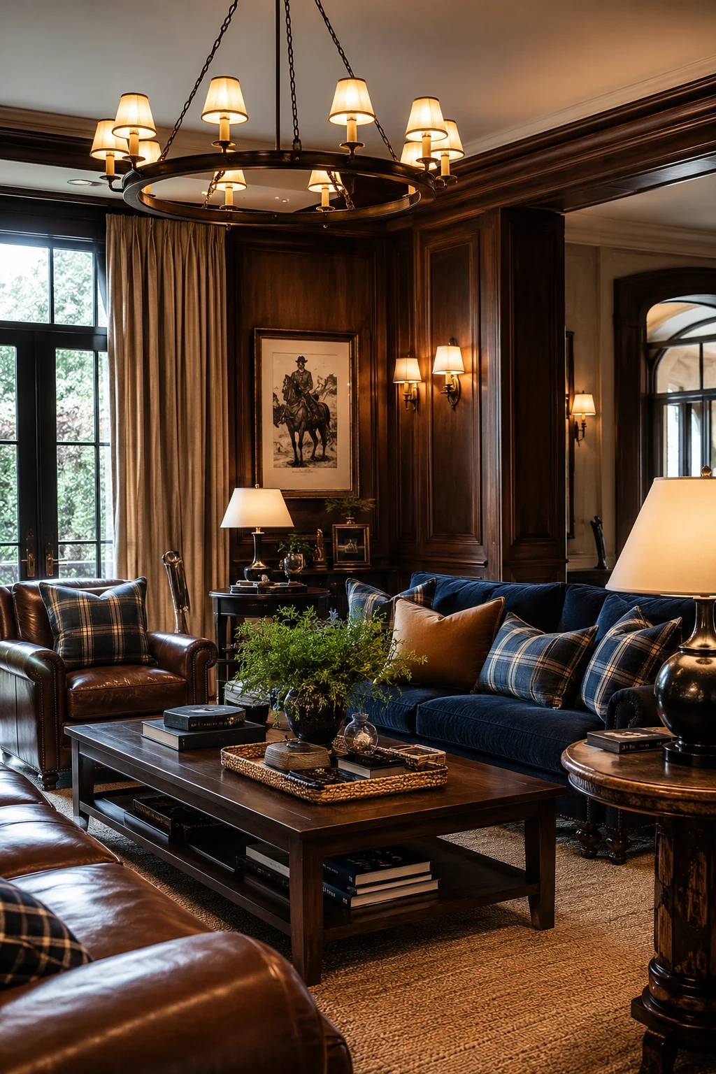 Finish Ralph Lauren Living Room Inspiration With Elegant Lighting — ralph lauren living room inspiration