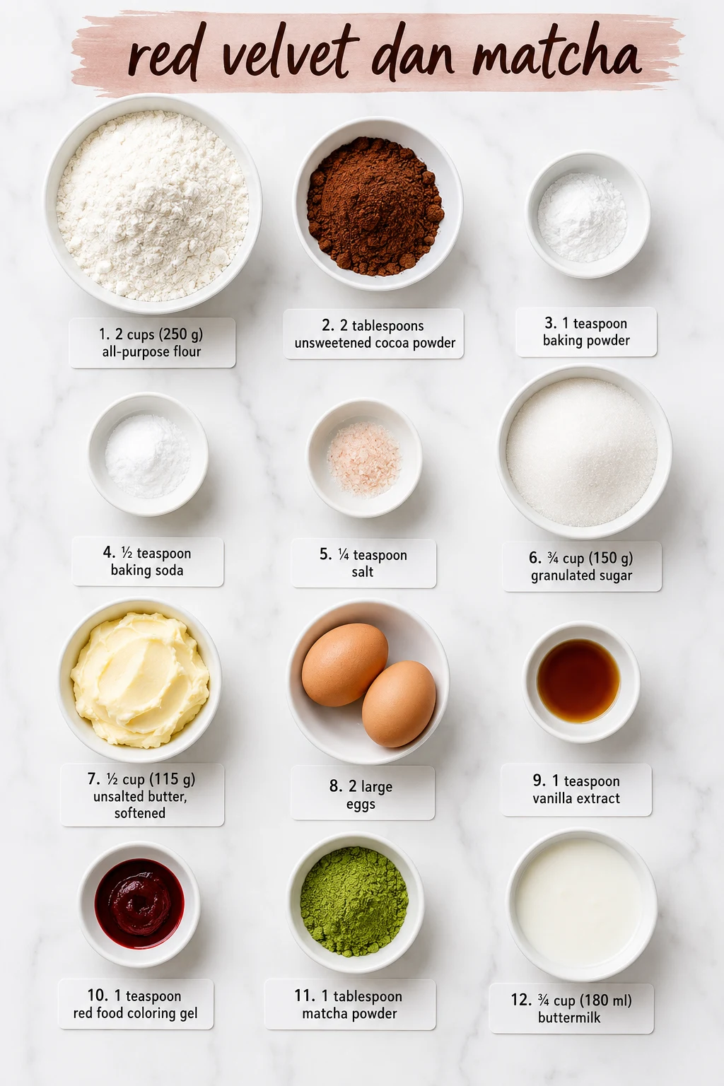 red velvet dan matcha ingredients red velvet dan matcha ingredients