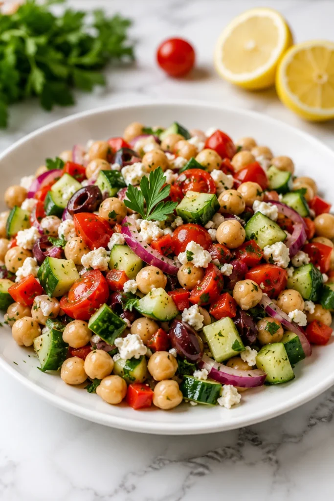 Salad with chickpeas salad with chickpeas