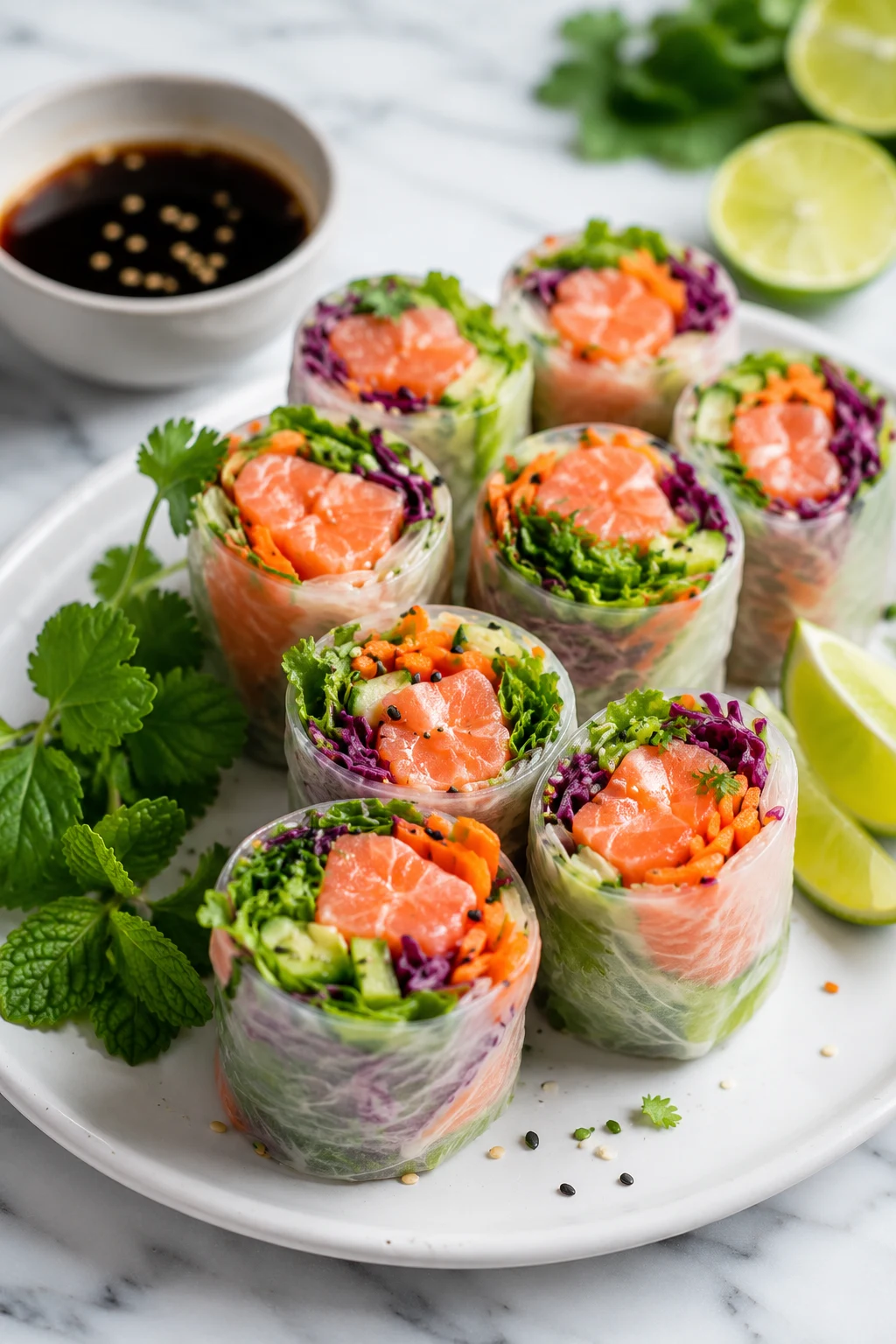 Salmon spring roll recipe