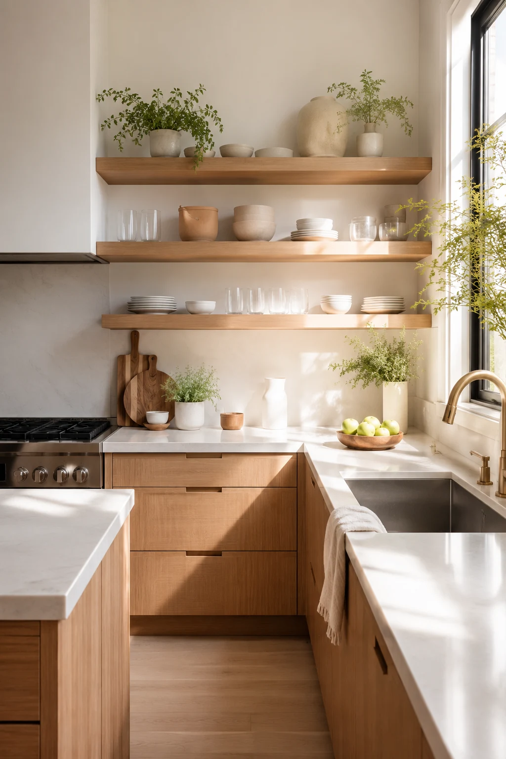Floating Shelves That Feel Light and Airy — small kitchen ideas
