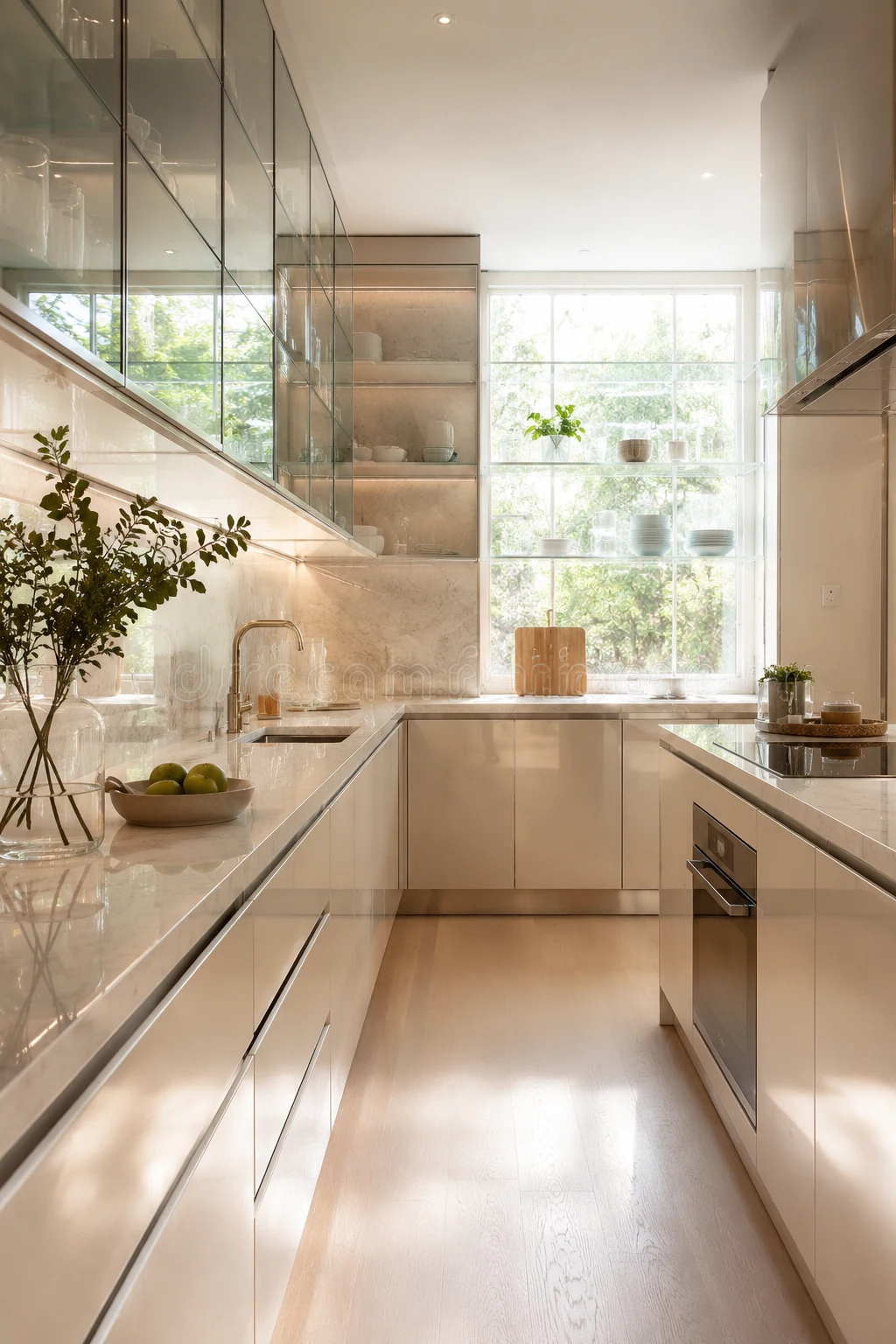 Reflect Light with Glass and Glossy Finishes — small kitchen ideas