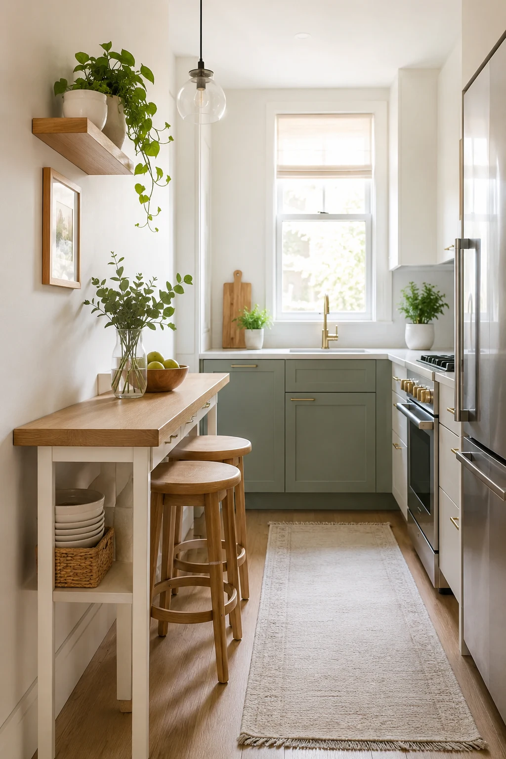 Choose Slim Furniture with Double Duty — small kitchen ideas
