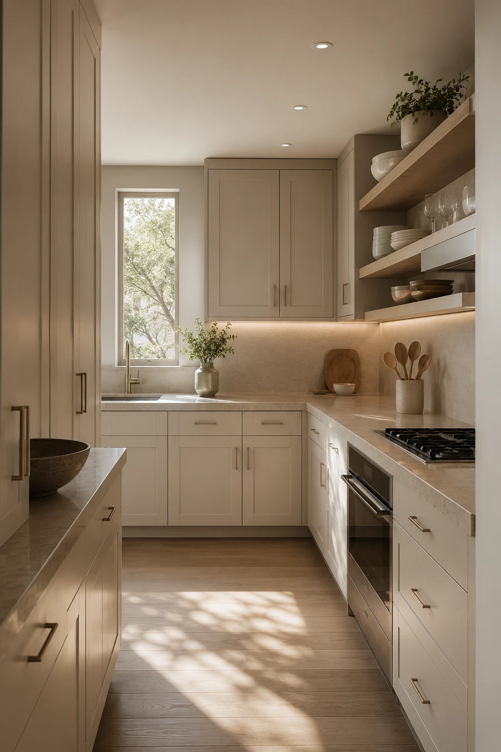 Create Depth with Soft Neutral Colors — small kitchen ideas