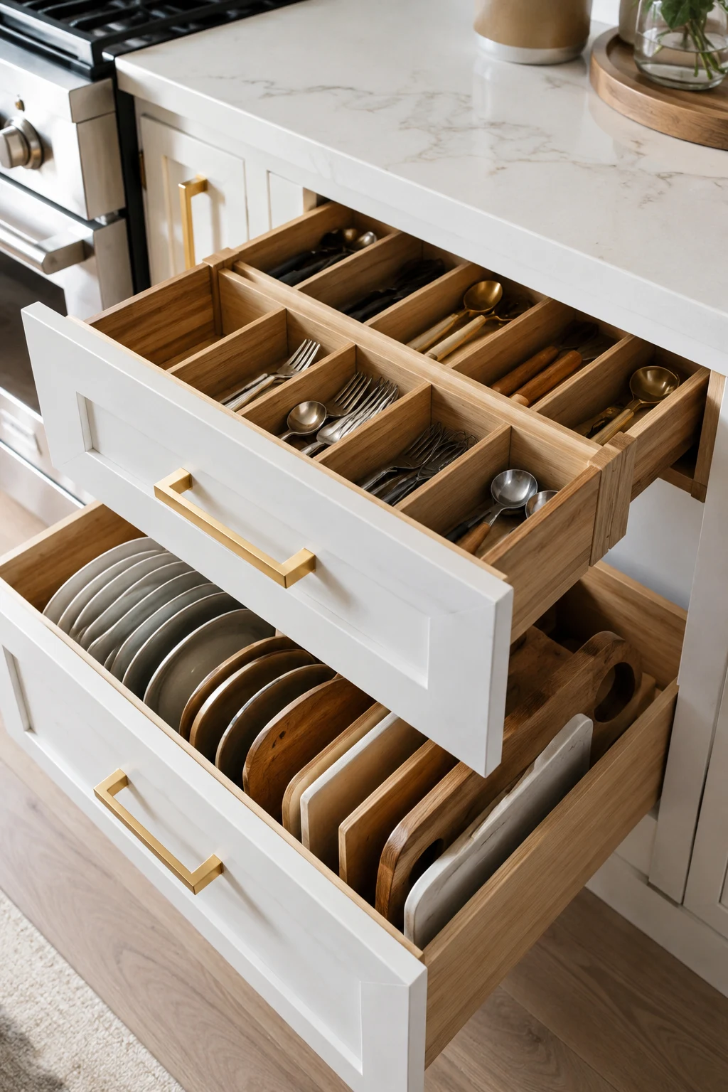 Maximize Drawer Space with Smart Dividers and Vertical Storage — small kitchen storage ideas