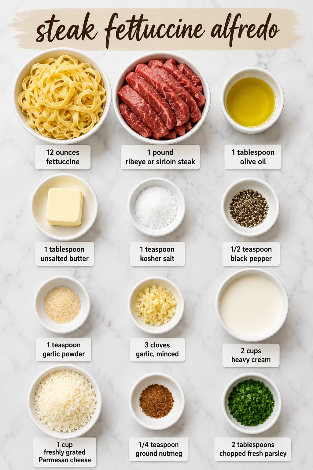 steak fettuccine alfredo ingredients steak fettuccine alfredo ingredients