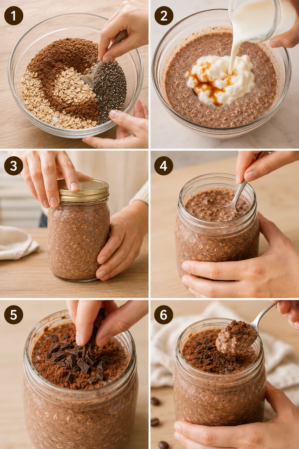 tiramisu overnight oats step by step tiramisu overnight oats step by step