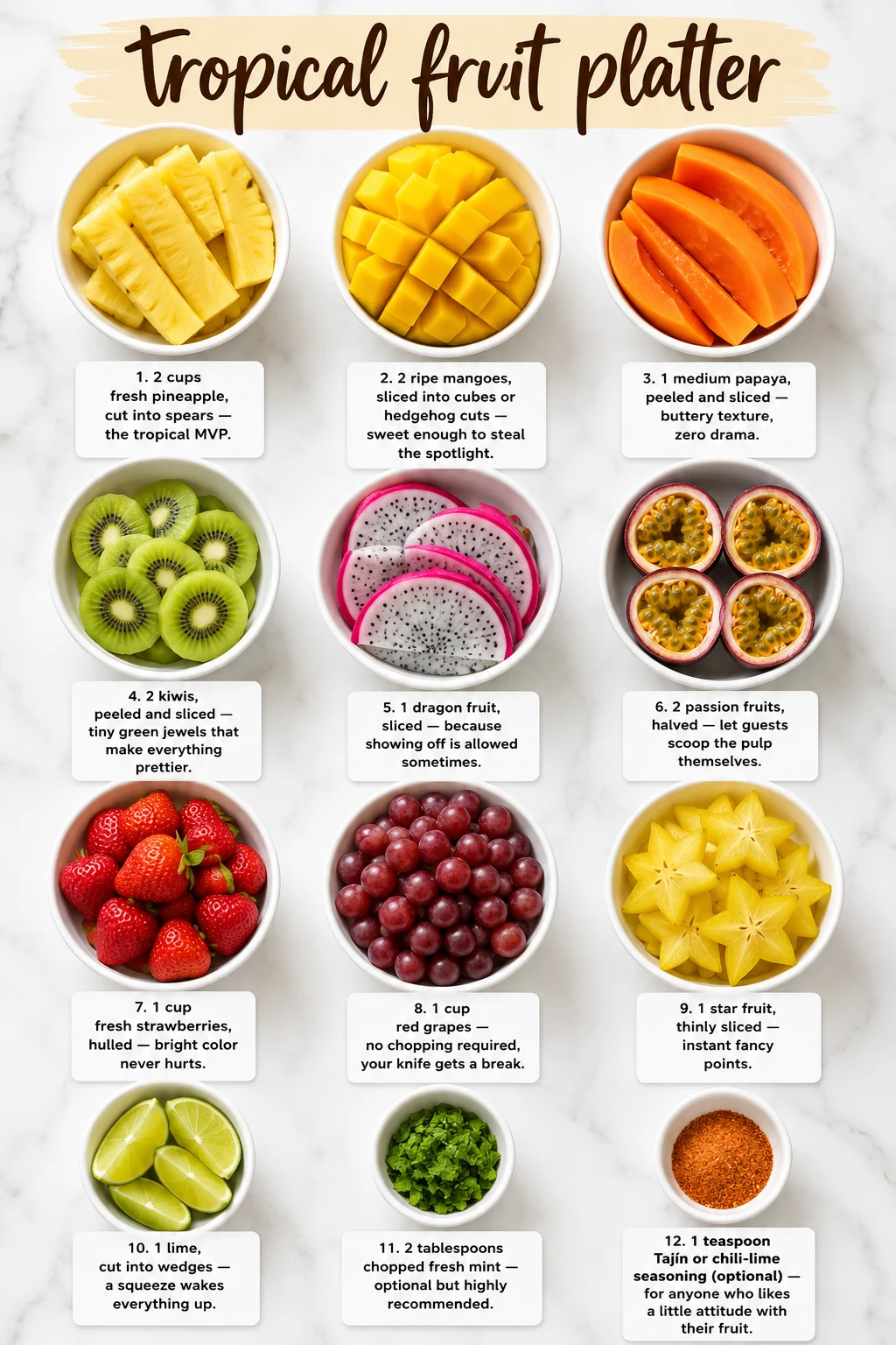 tropical fruit platter ingredients tropical fruit platter ingredients