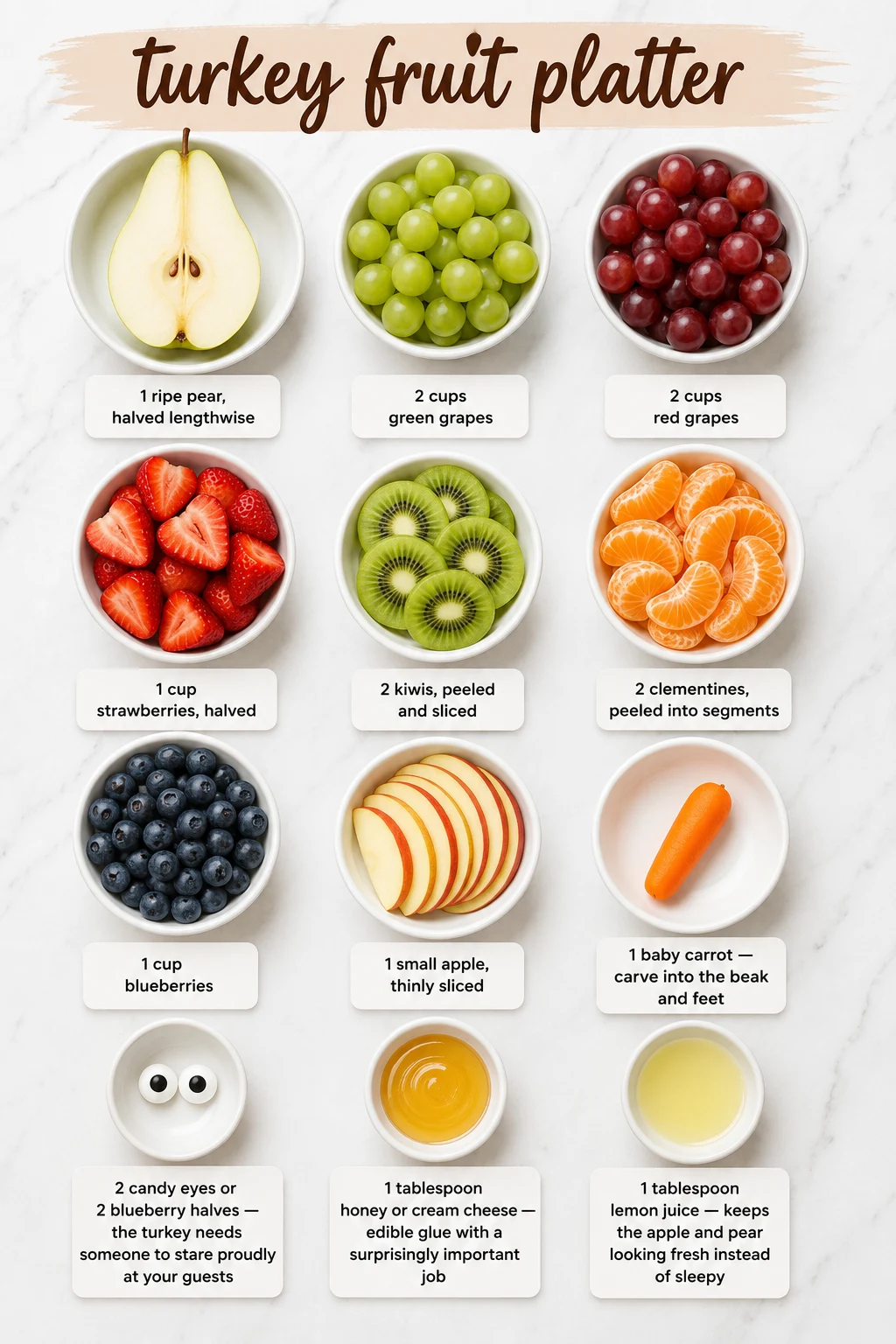 turkey fruit platter ingredients turkey fruit platter ingredients