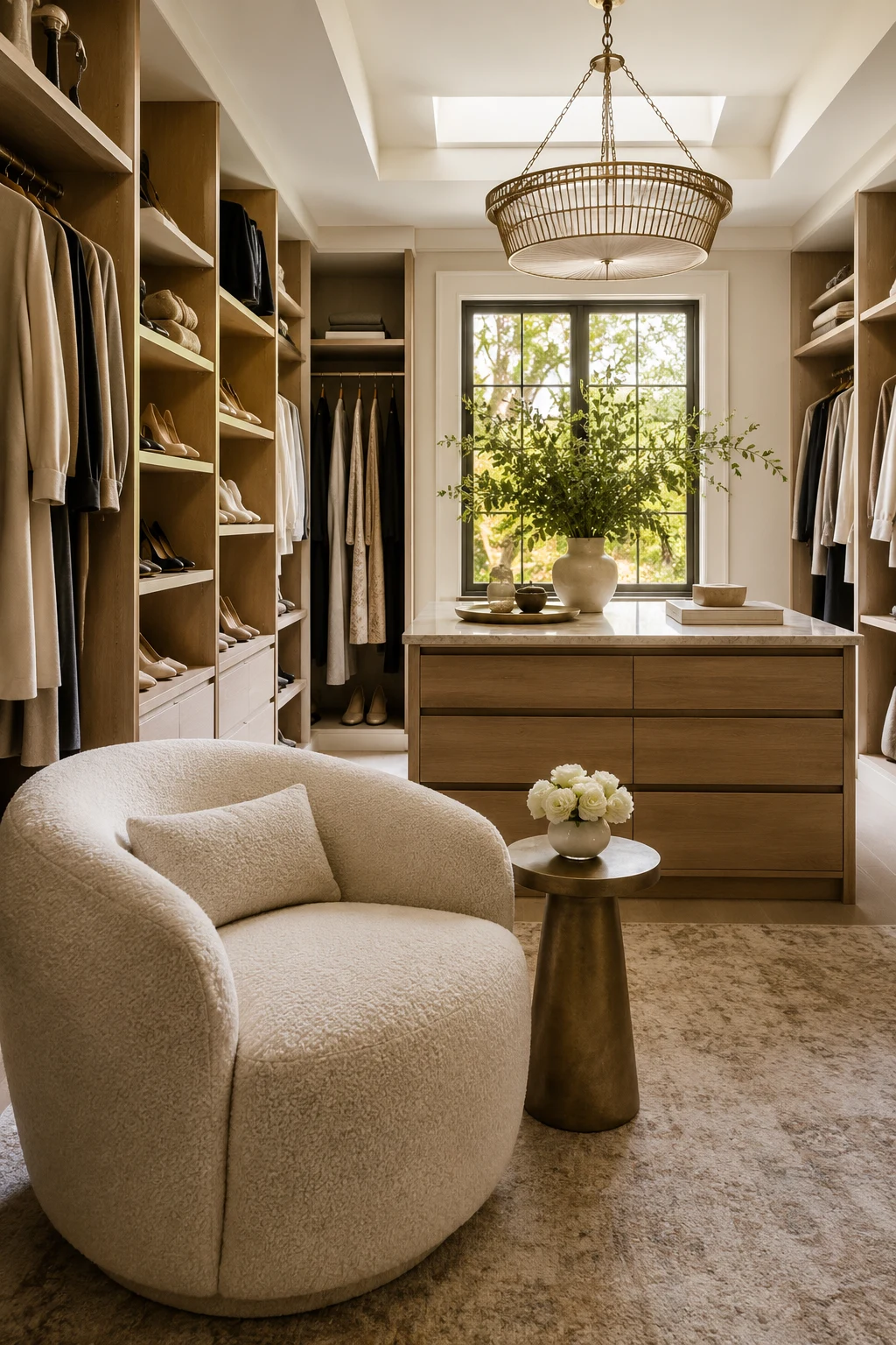Include a Comfortable Seating Area — walk in closet