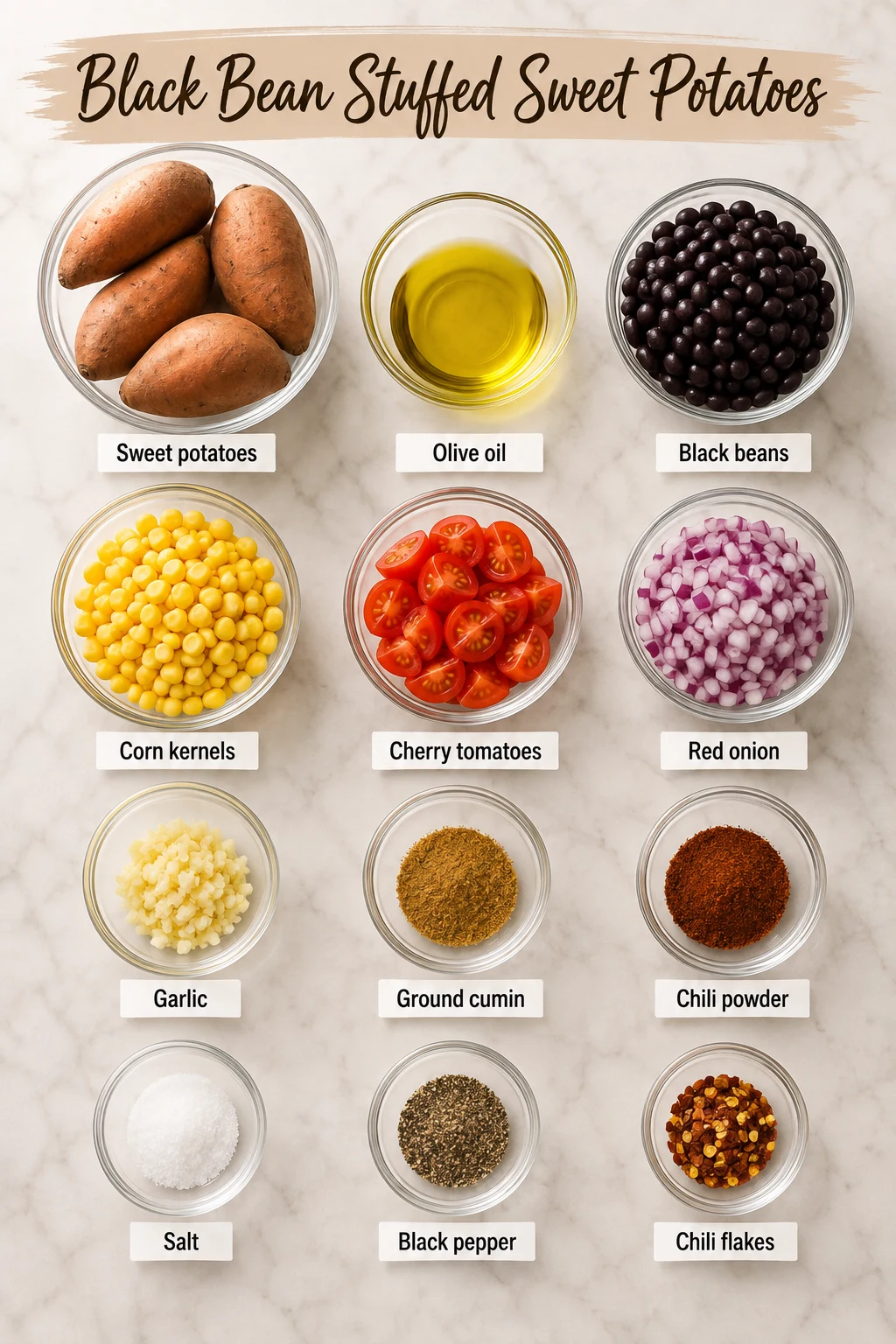 Black Bean Stuffed Sweet Potatoes ingredients Black Bean Stuffed Sweet Potatoes ingredients