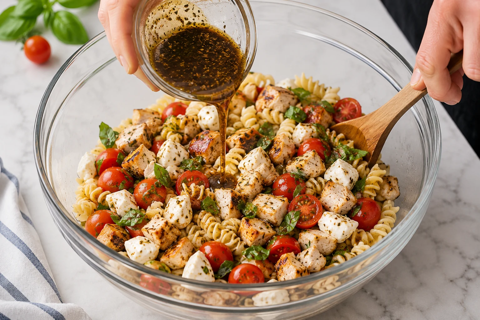 Chicken Caprese Pasta Salad step 5