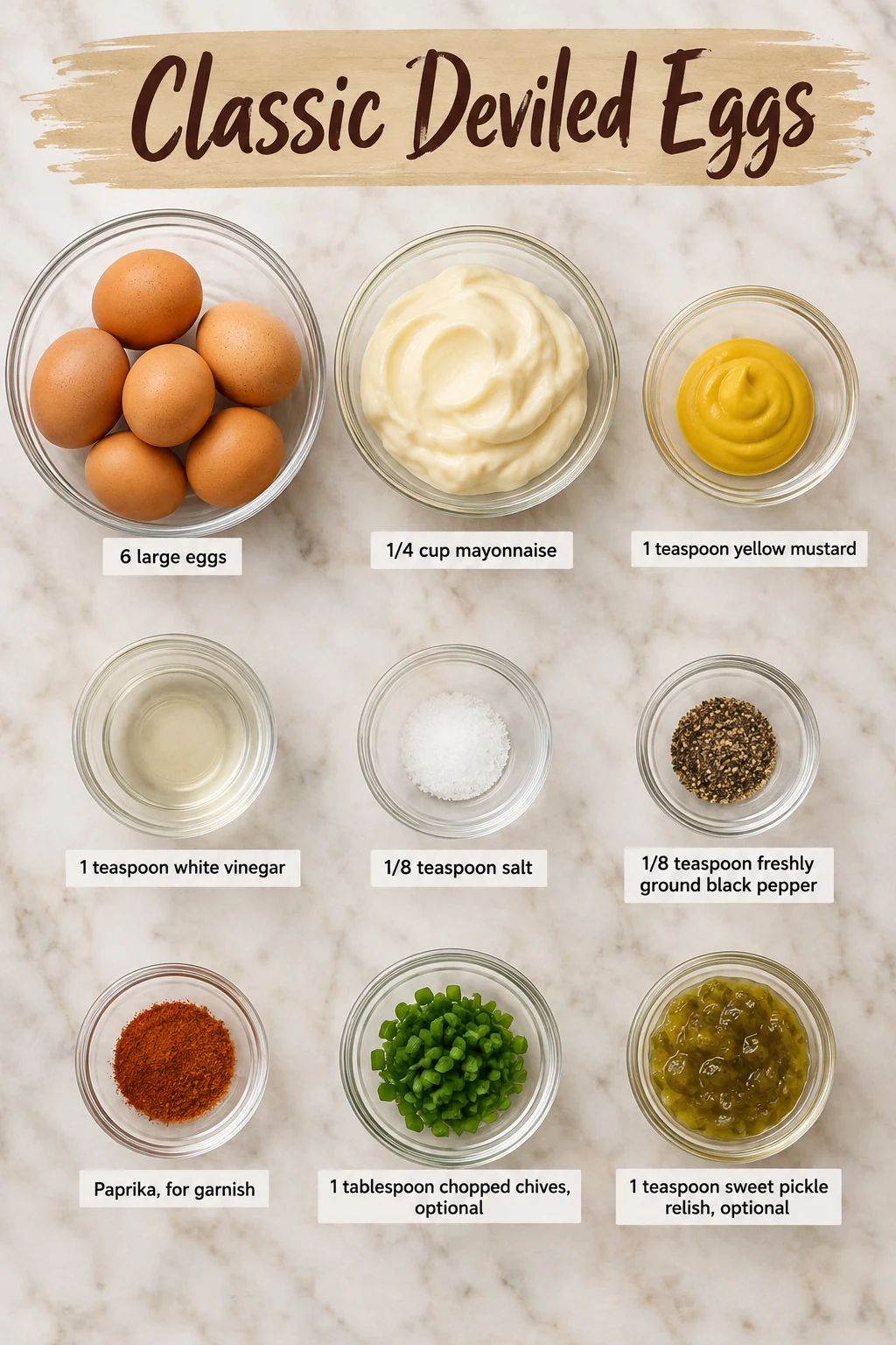 Classic Deviled Eggs ingredients Classic Deviled Eggs ingredients