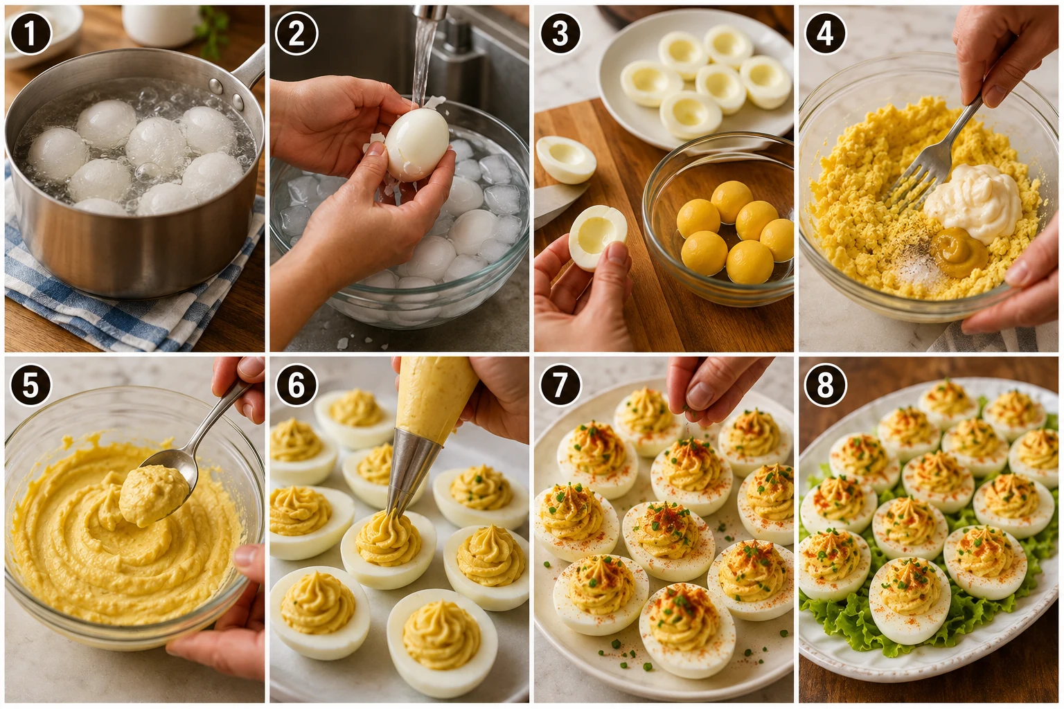 Classic Deviled Eggs step by step Classic Deviled Eggs step by step