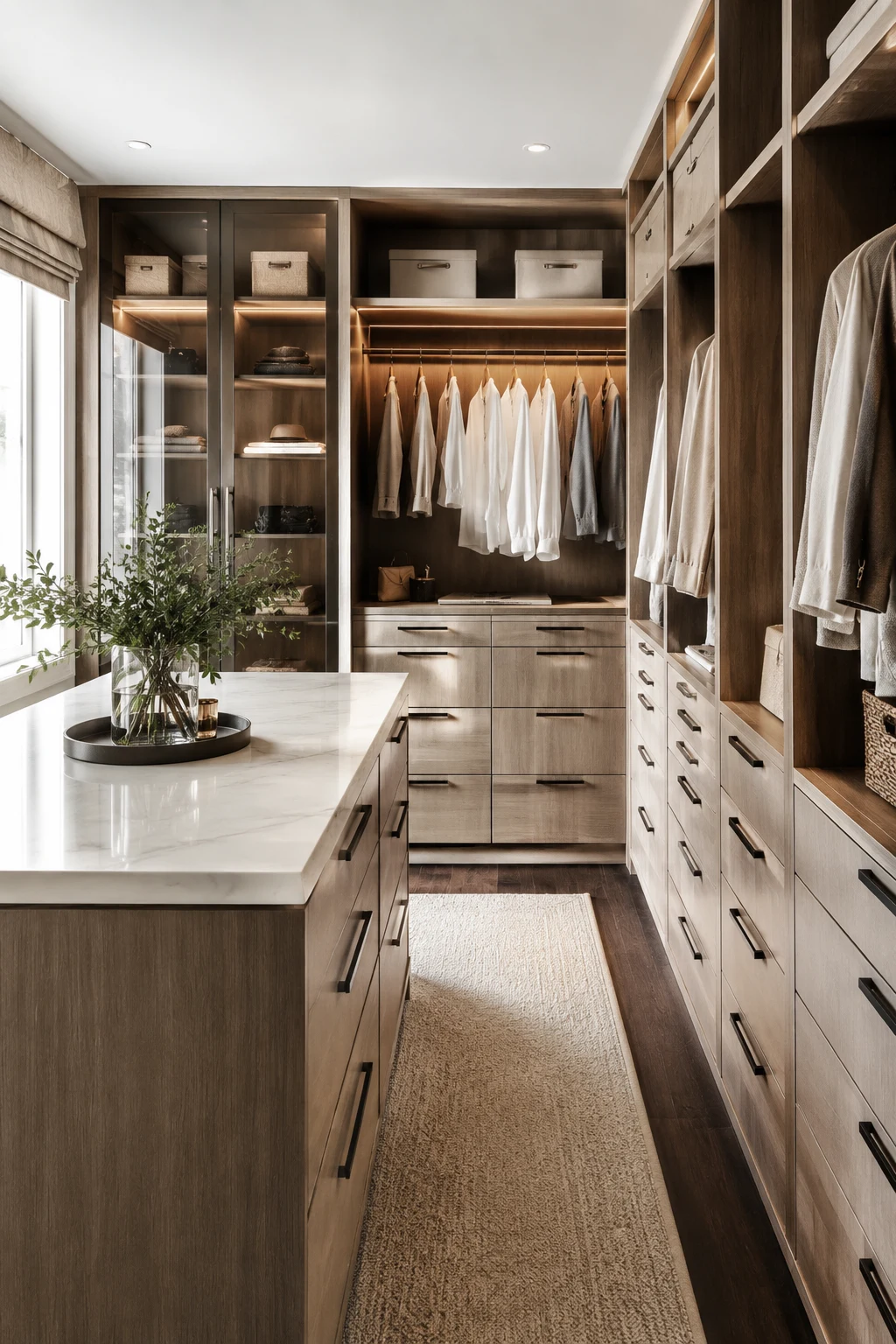 Custom Walk-In Closet Designs with Built-In Storage — closet designs