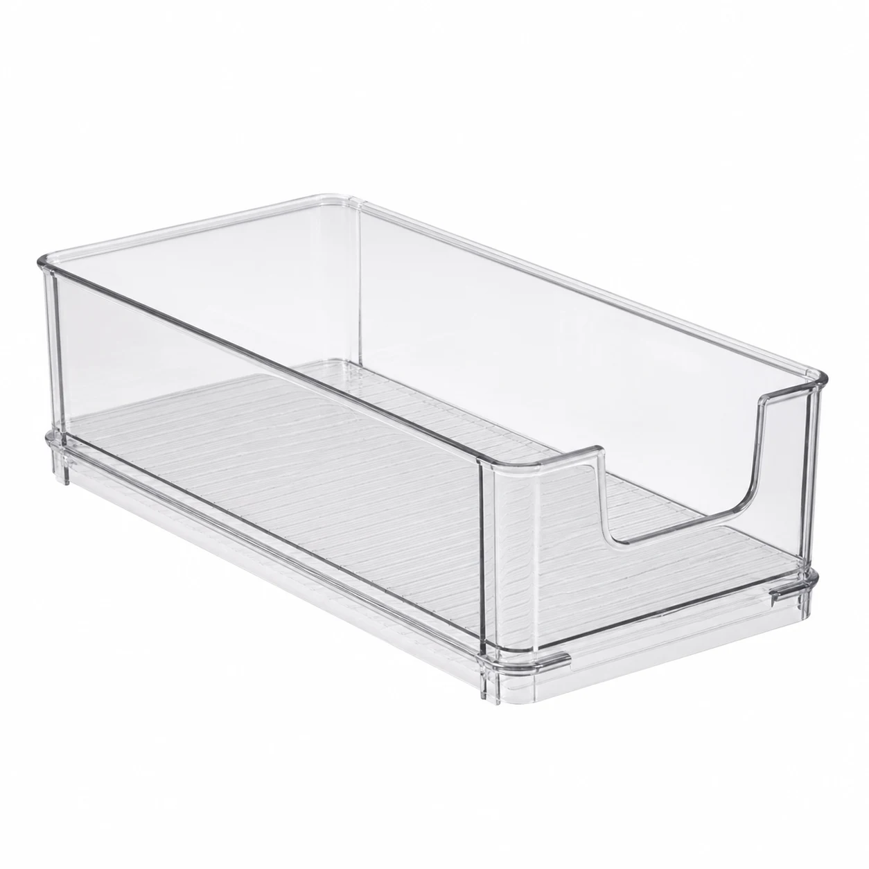 mDesign Stackable Plastic Closet Storage Organizer Bins