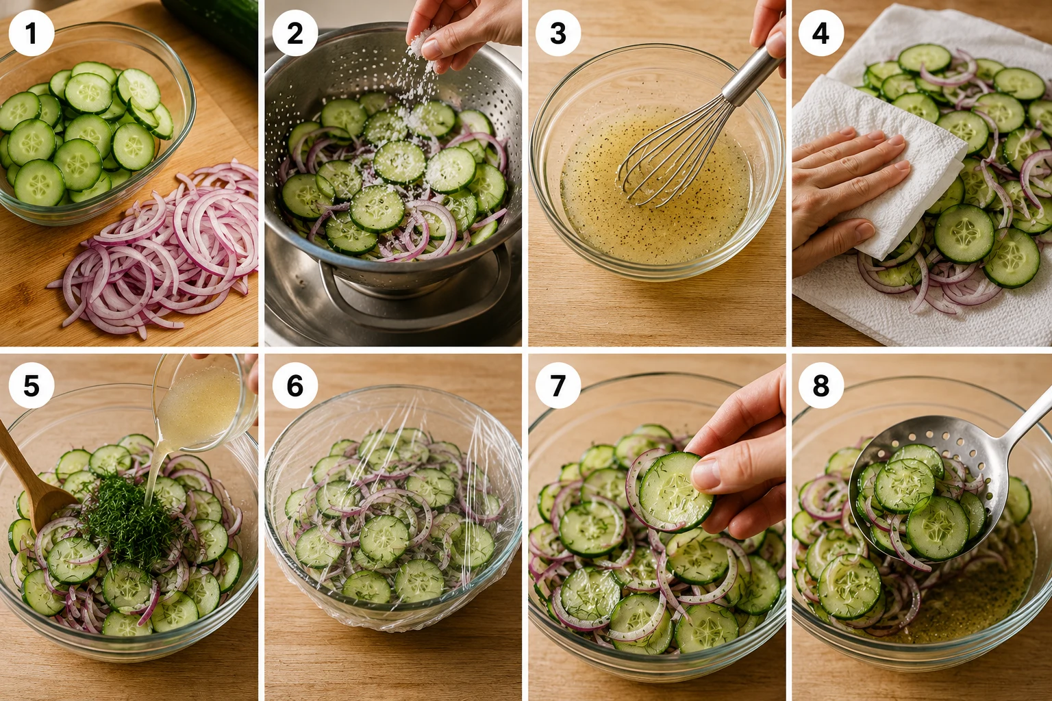 Cucumber Vinegar Salad step by step