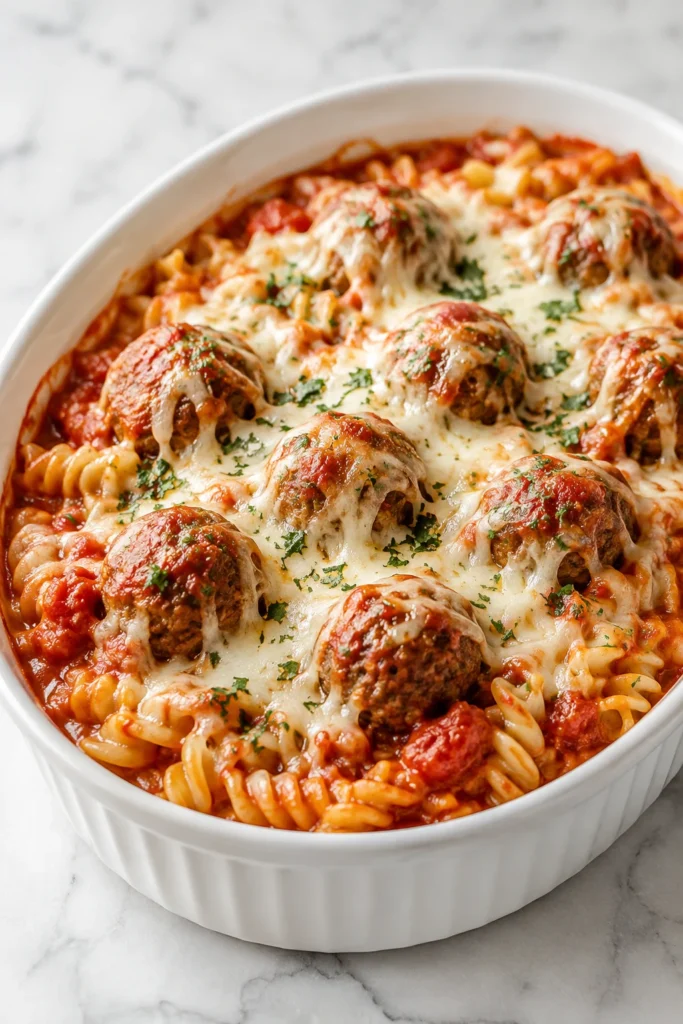 Dump-and-Bake Meatball Casserole