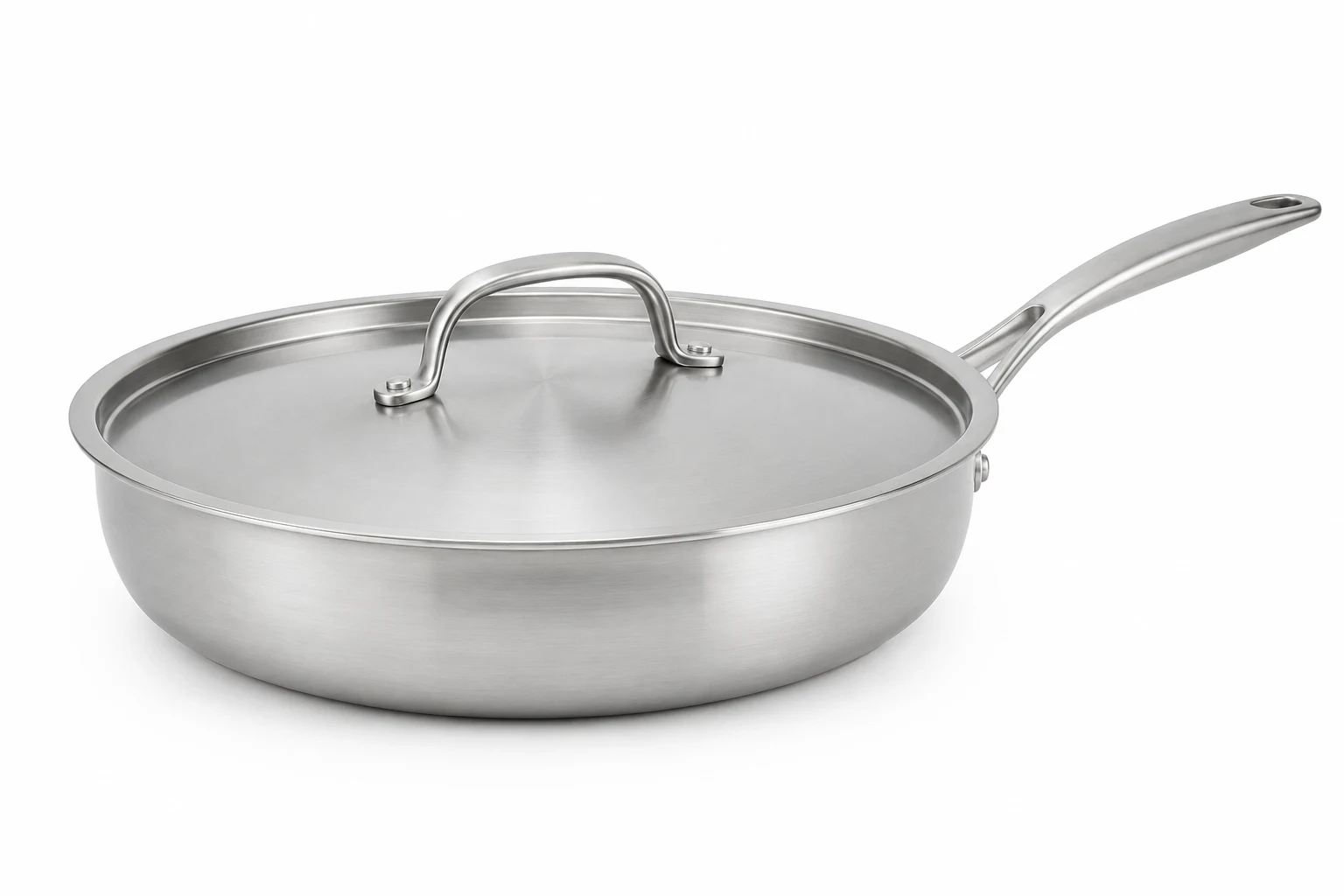 12-Inch Stainless Steel Skillet with Lid