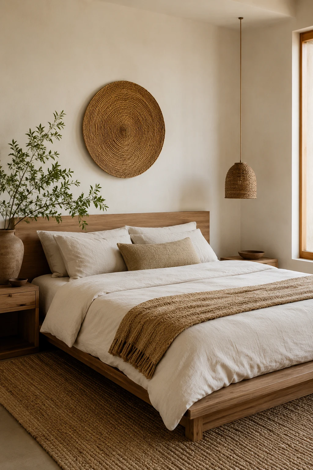 Layer Natural Materials Instead of Decorative Clutter — minimalist bedroom decor