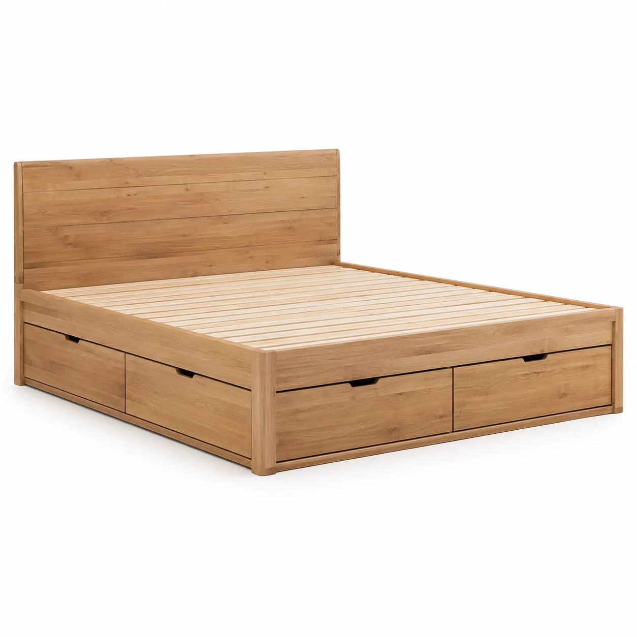 Mellow Naturalista Classic Solid Wood Platform Bed with Storage