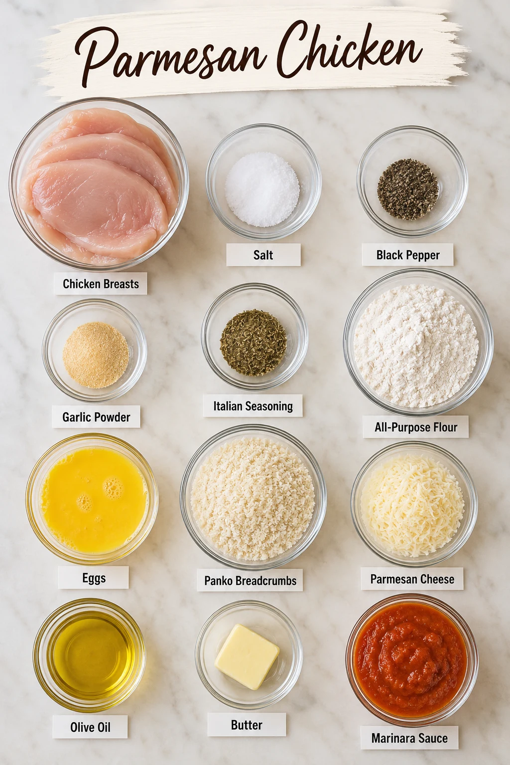 Parmesan Chicken ingredients