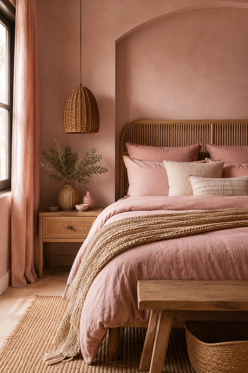 Create Pink Bedroom Decor With Natural Materials — pink bedroom decor