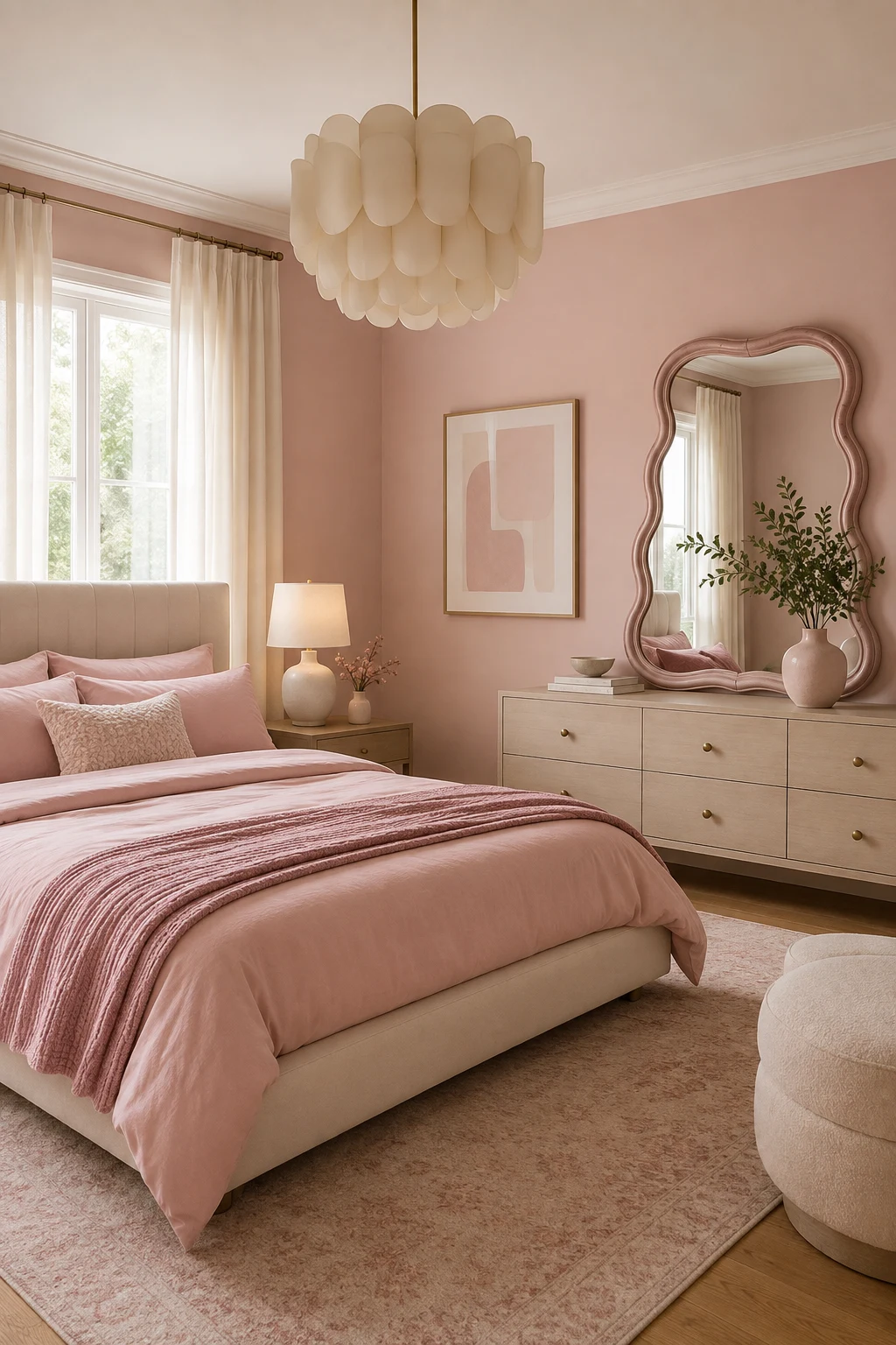 Keep Pink Bedroom Decor Balanced With Neutral Furniture — pink bedroom decor