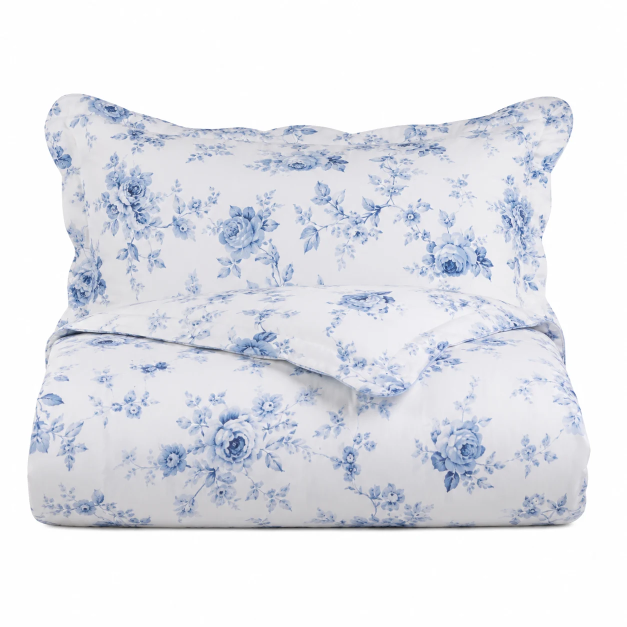 Laura Ashley Home Blue Floral Queen Comforter Set