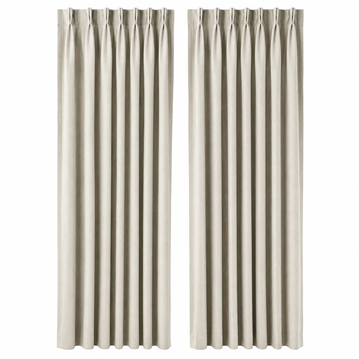 Linen Market Pinch Pleat Blackout Curtain Panels
