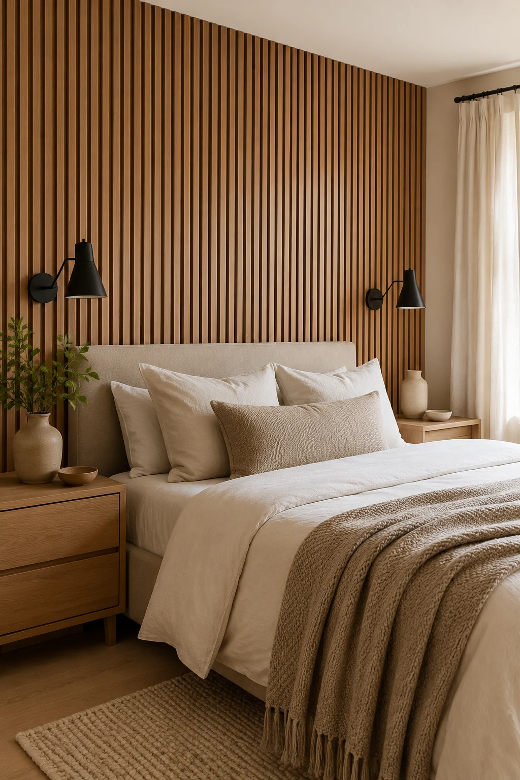 Create a Modern Wood Slat Feature Wall for Room Decor Bedroom DIY — room decor bedroom diy