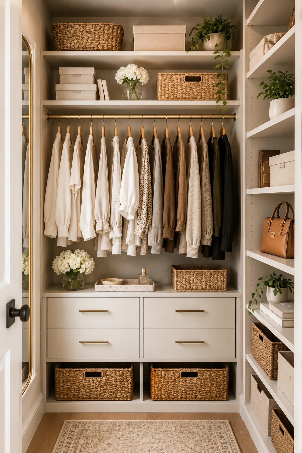 Keep Small Closet Organization Beautiful with Decorative Storage — small closet organization