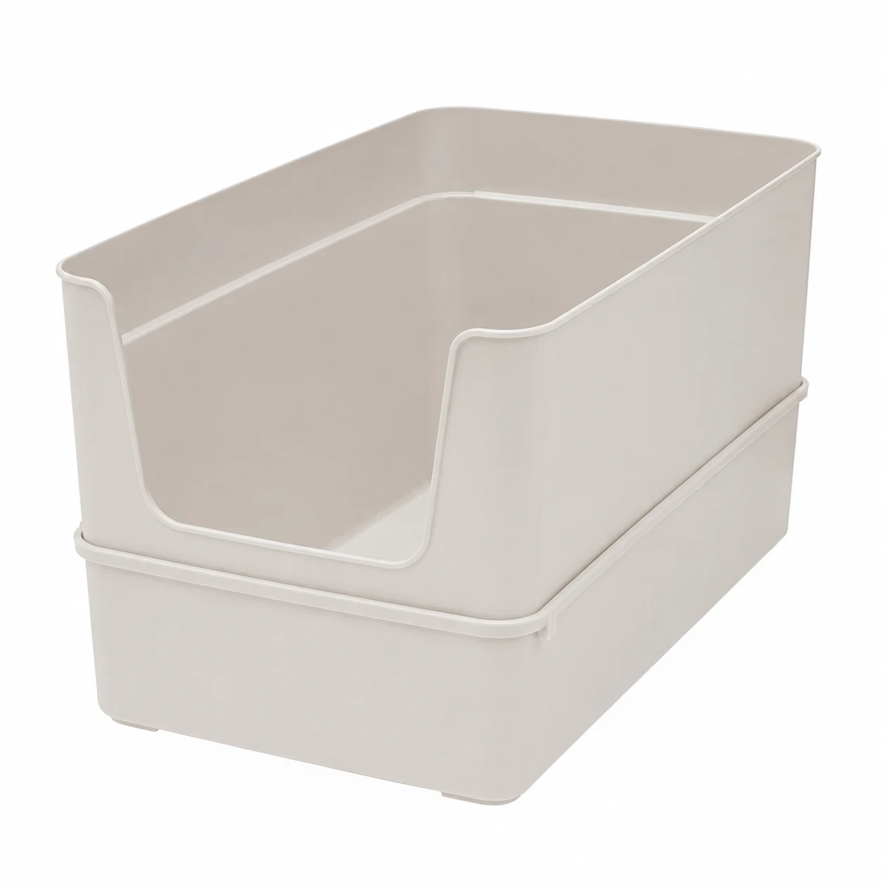mDesign Stackable Closet Storage Organizer Bins
