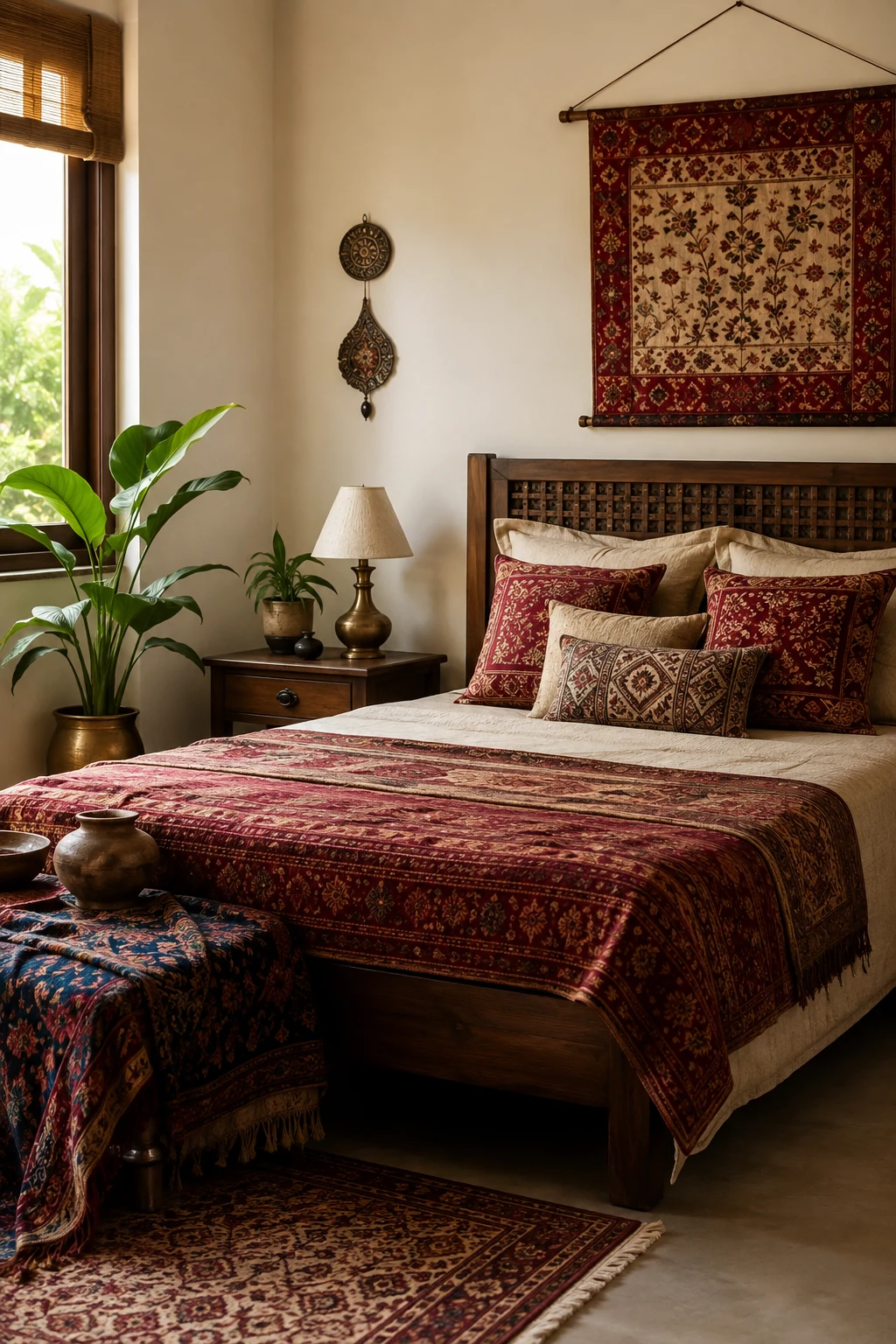 Add Handcrafted Textiles for Authentic Small Indian Bedroom Decor — small indian bedroom decor