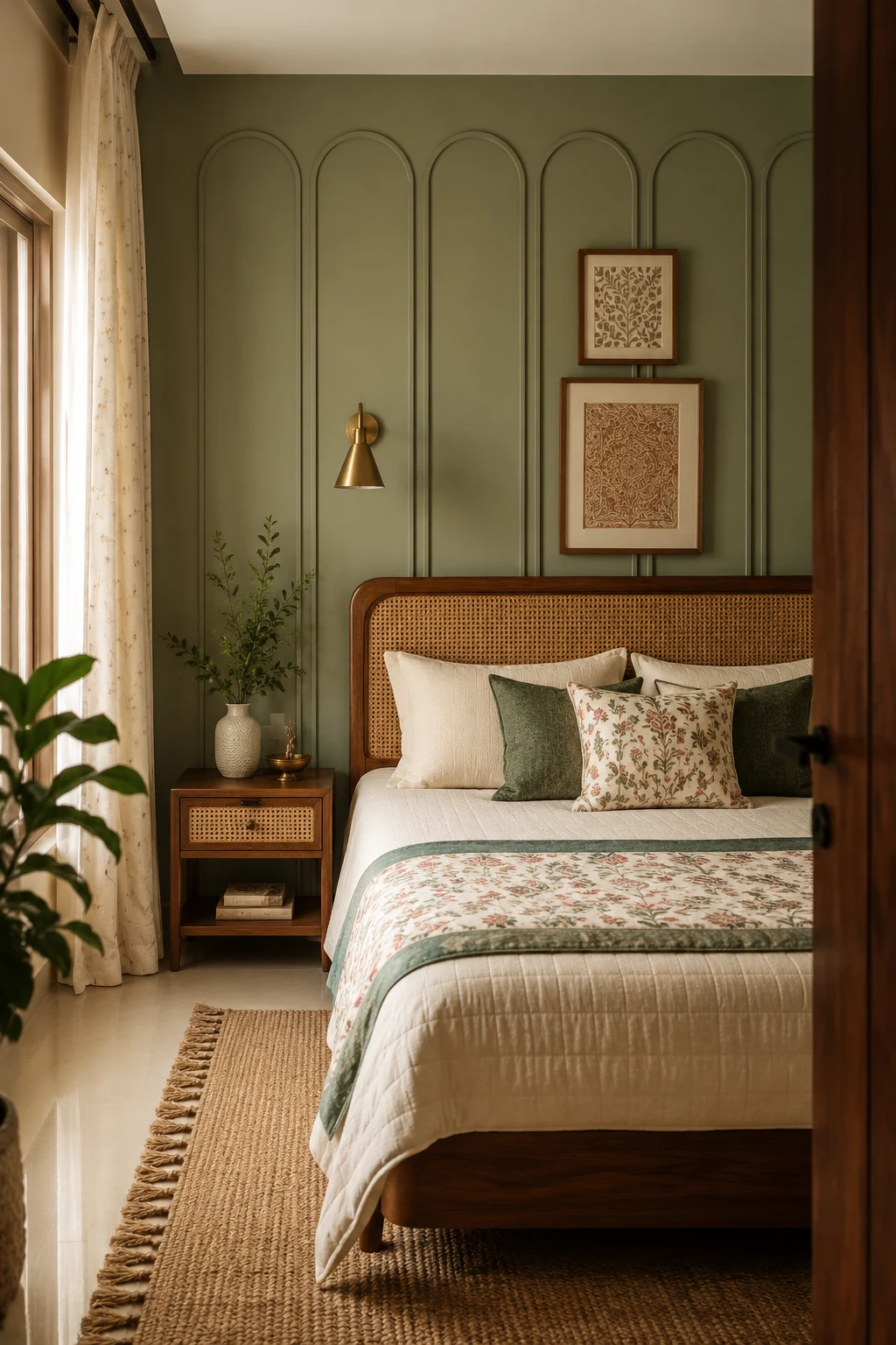 Create a Beautiful Feature Wall Without Crowding the Room — small indian bedroom decor