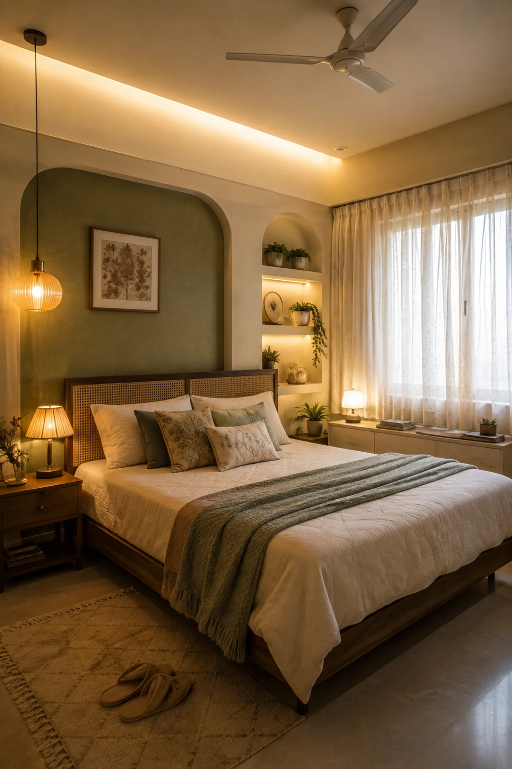 Layer Soft Lighting Instead of One Bright Ceiling Fixture — small indian bedroom decor