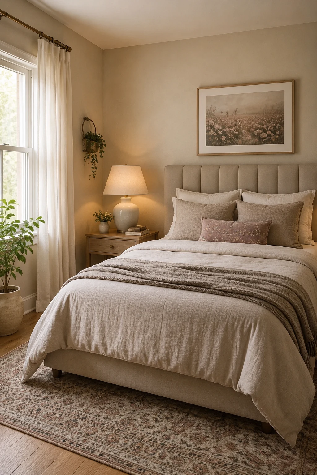Style the Bed Like the Room's Main Feature — small room decor bedroom