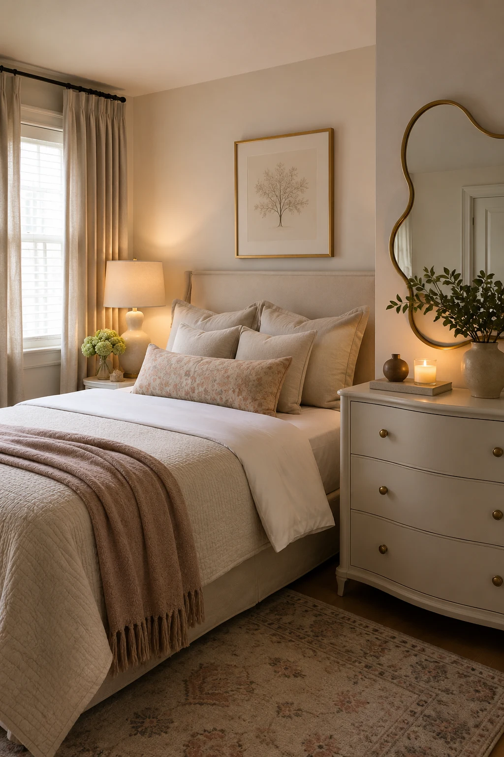 Finish with Purposeful Decorative Details Instead of More Stuff — small room decor bedroom